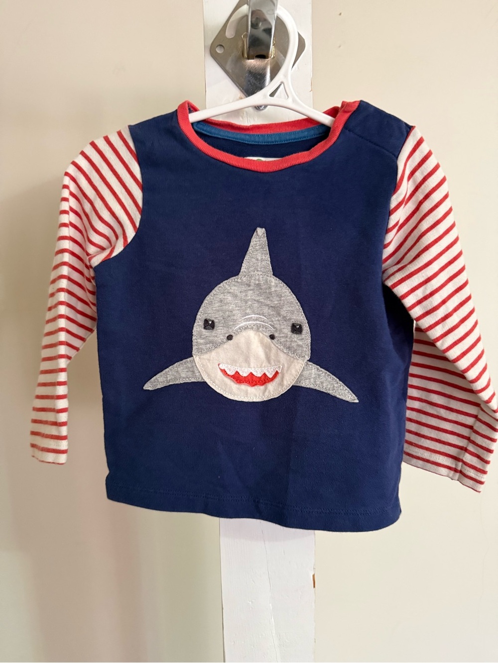 Baby Boden Shark Appliqué Tee Shirt
